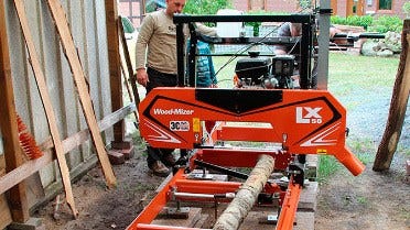 Kolja Raddatz and his father Kevin operate their LX50 sawmill